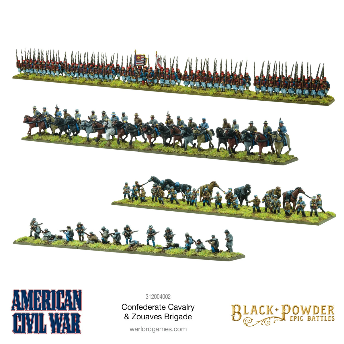 Epic Battles: American Civil War - Confederate Cavalry & Zouaves Brigade