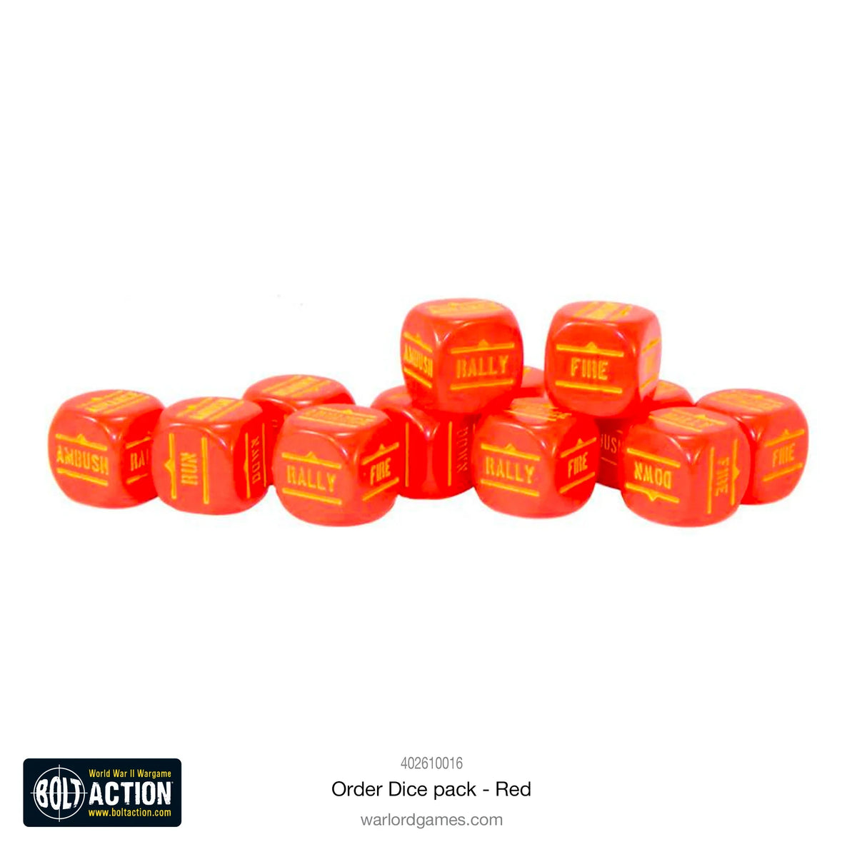 Bolt Action - Order Dice: Red