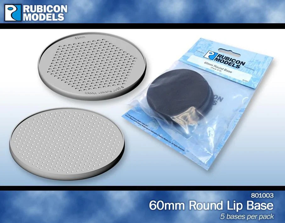 Rubicon Bases - 60mm Round Lip Base (5)