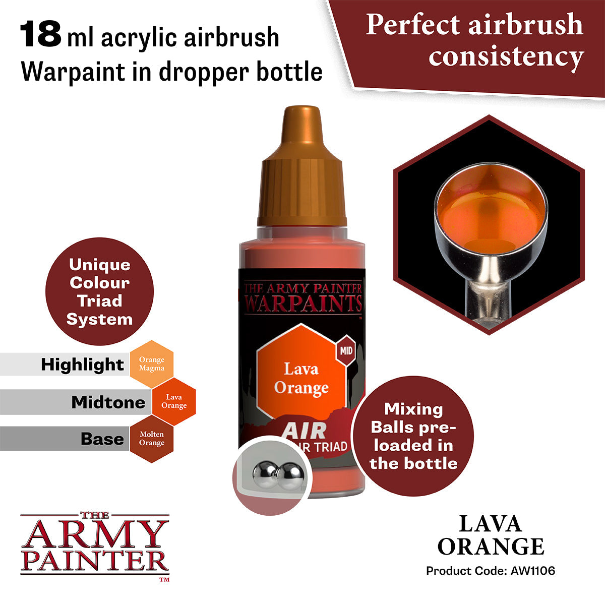 The Army Painter - Warpaints Air: Lava Orange