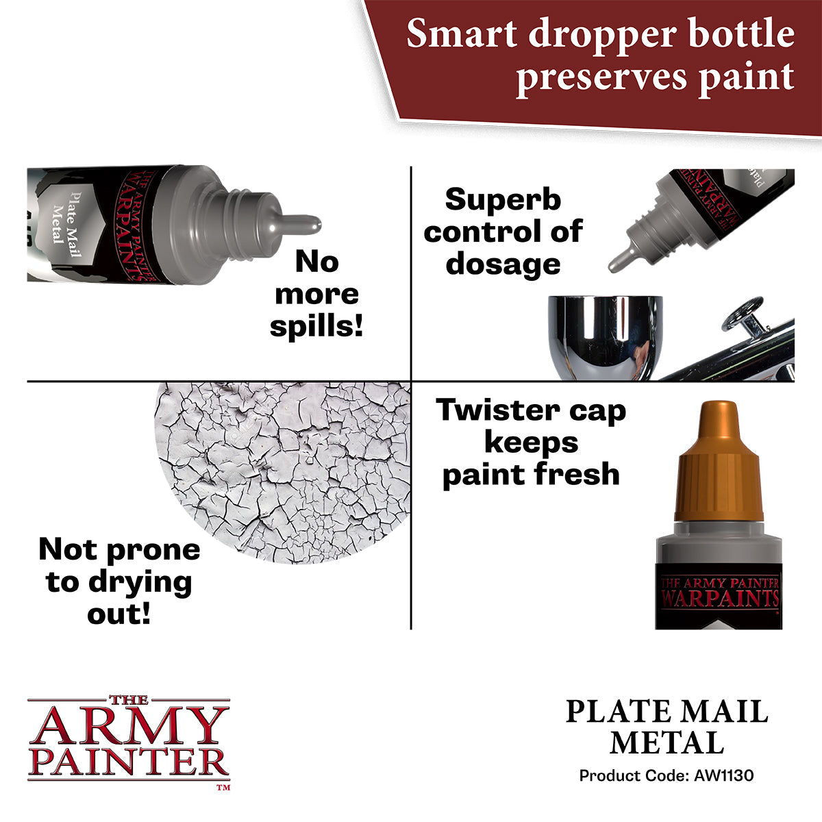 The Army Painter - Warpaints Air Metallics: Plate Mail Metal