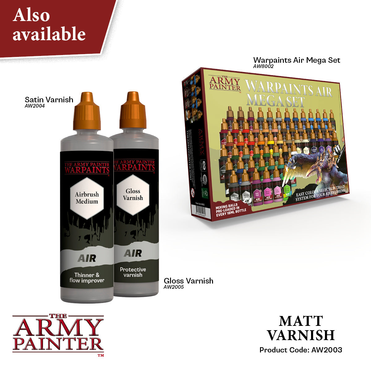 The Army Painter - Warpaints Air Accessories: Anti-Shine Matt Varnish