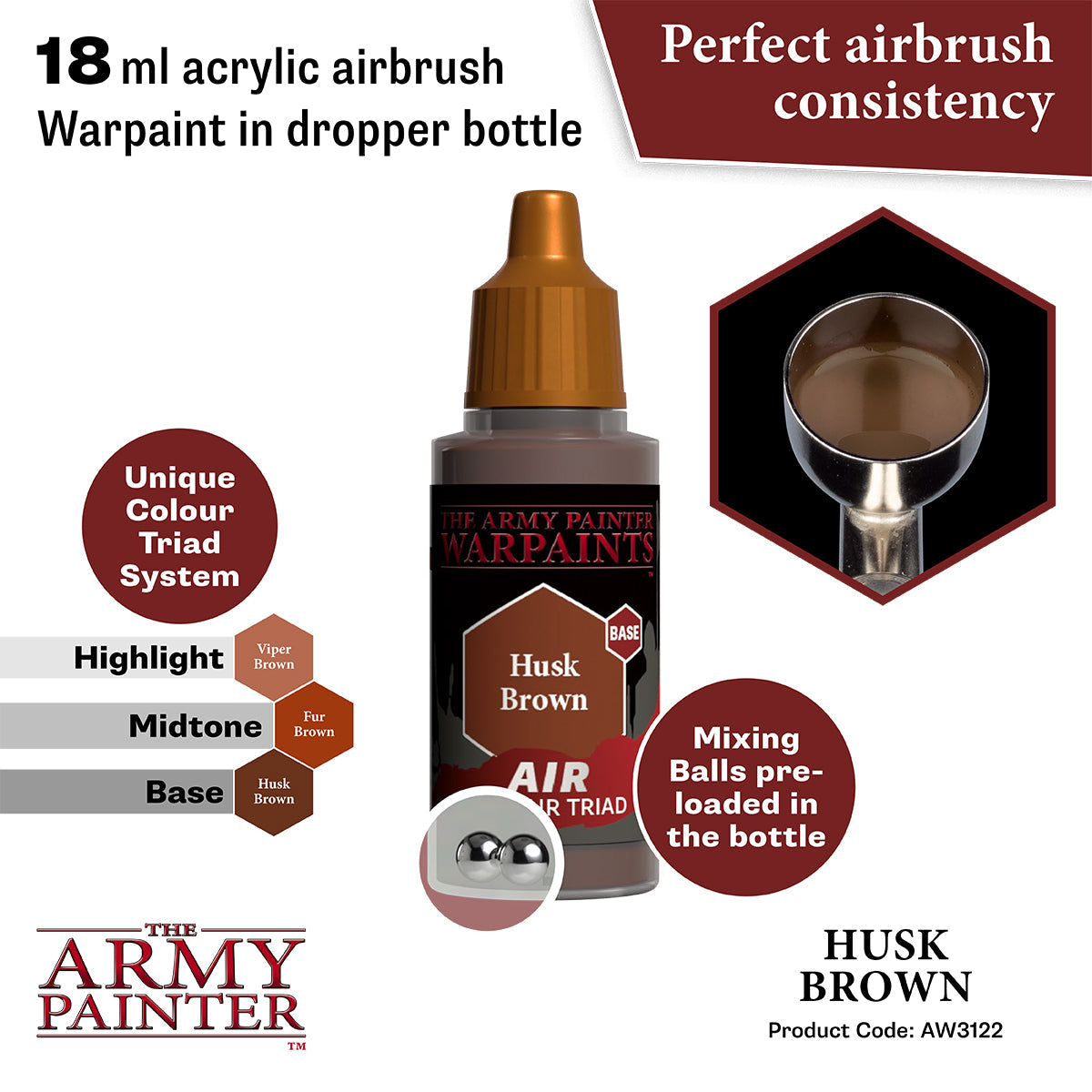 The Army Painter - Warpaints Air: Husk Brown