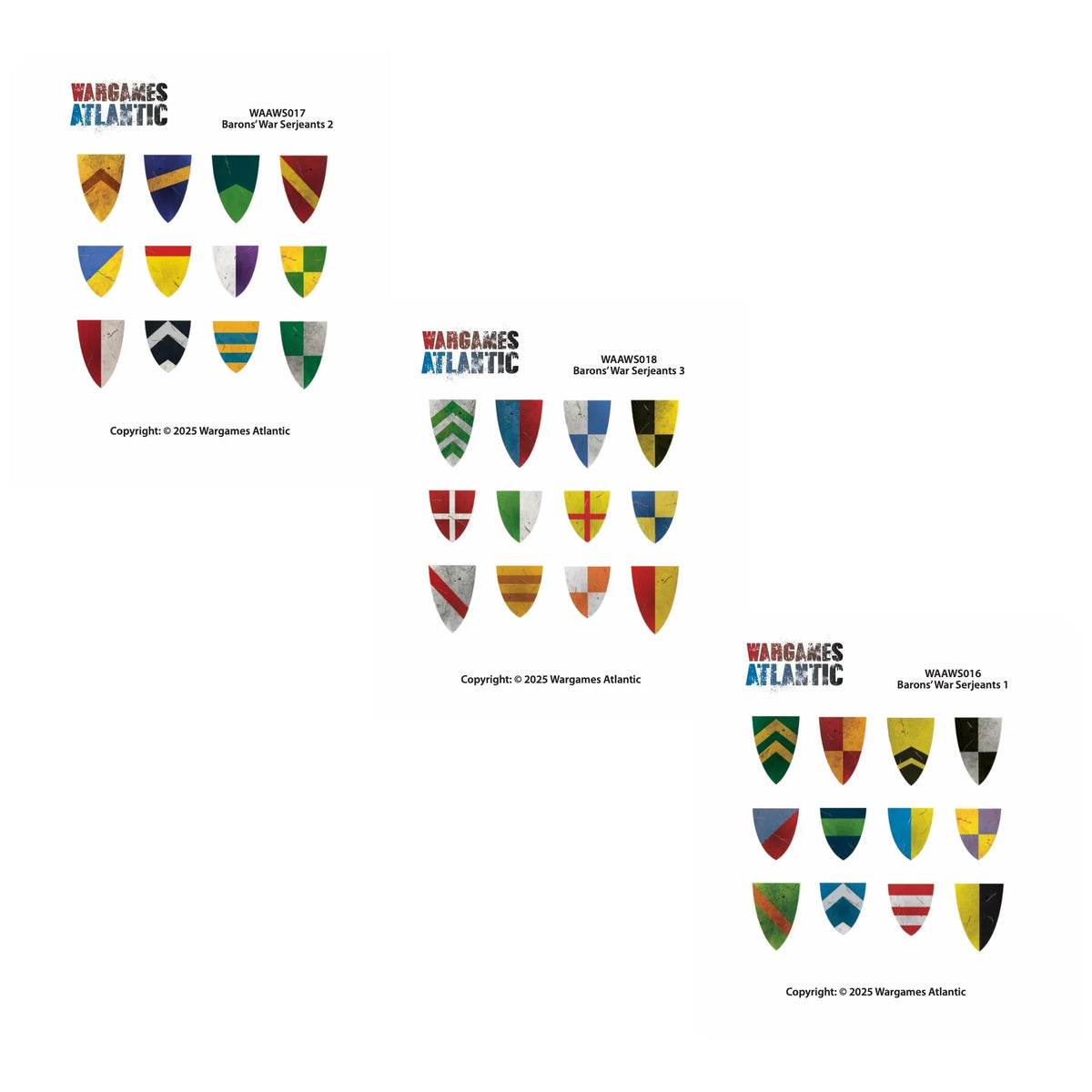 The Barons' War - Shield Decals: Serjeants 01