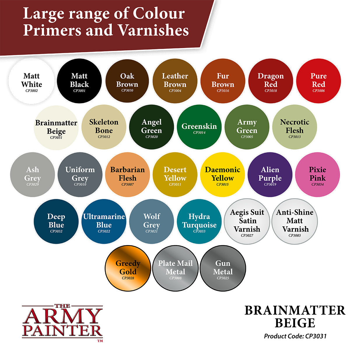 The Army Painter - Colour Primer: Brainmatter Beige