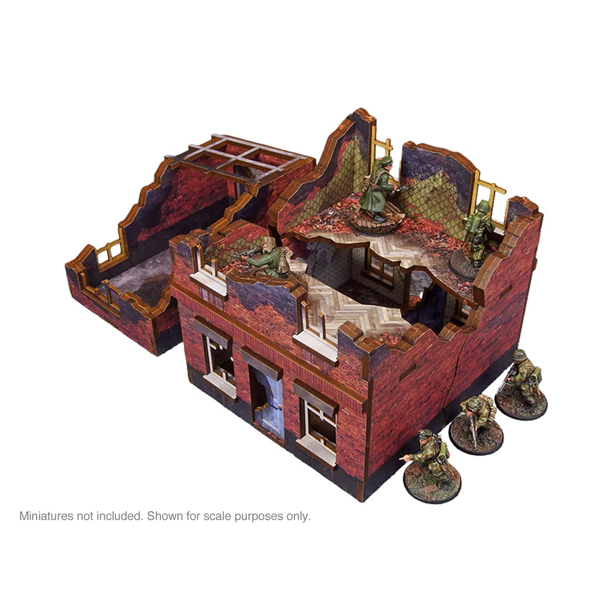 Micro Art Studio - Pre-Painted WW2 Ostfront Stalingrad Small House (With Garage)