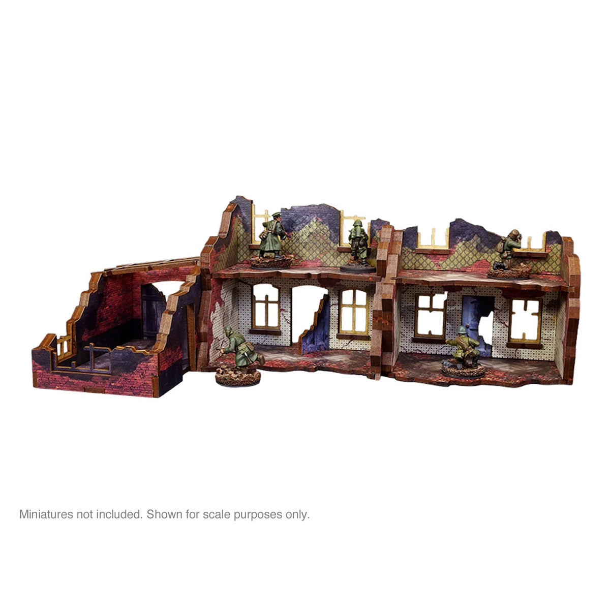 Micro Art Studio - Pre-Painted WW2 Ostfront Stalingrad Small House (With Garage)