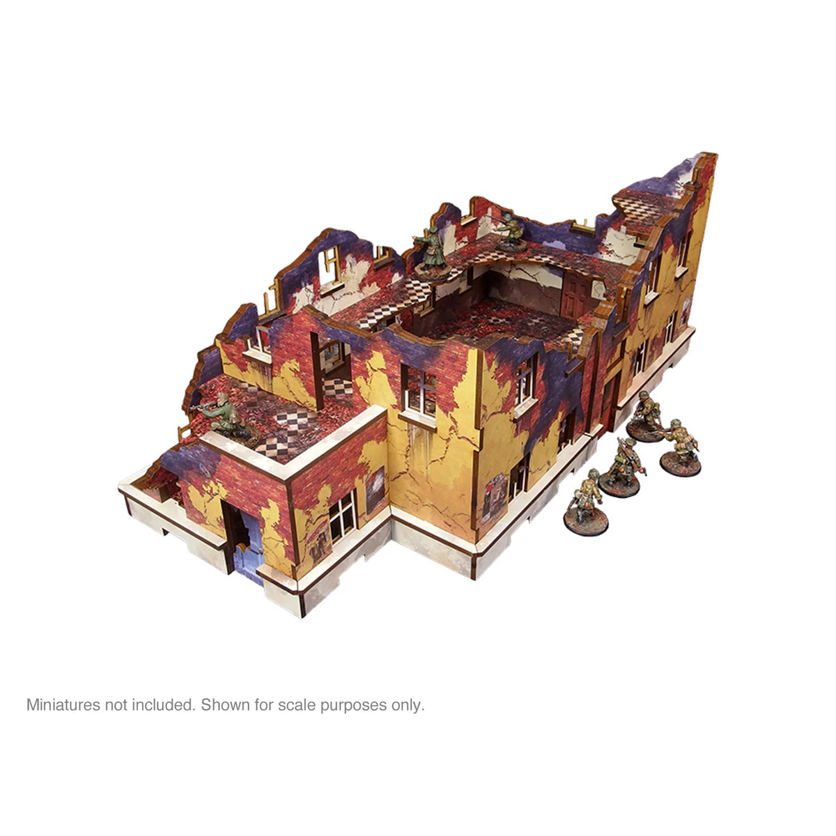 Micro Art Studio - Pre-Painted WW2 Ostfront Stalingrad School Left (With Balcony)