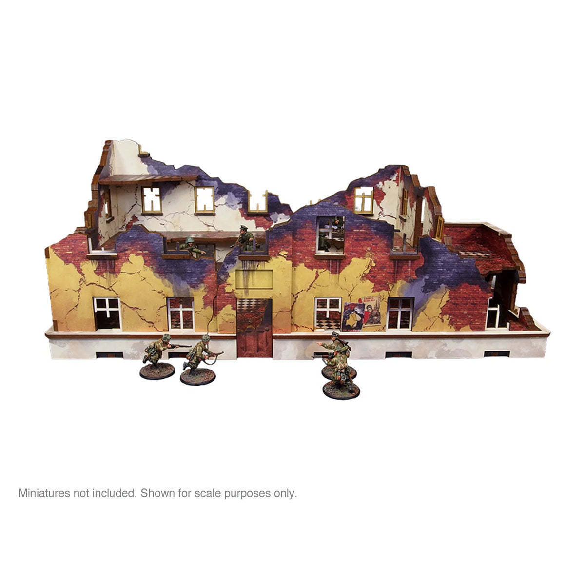 Micro Art Studio - Pre-Painted WW2 Ostfront Stalingrad School Left (With Balcony)