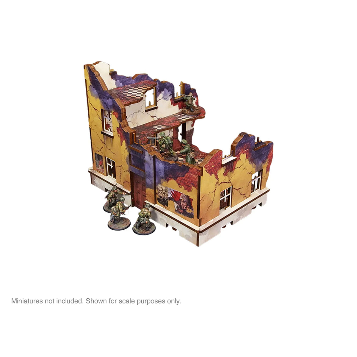 Micro Art Studio - Pre-Painted WW2 Ostfront Stalingrad School Right (With 3rd Floor)