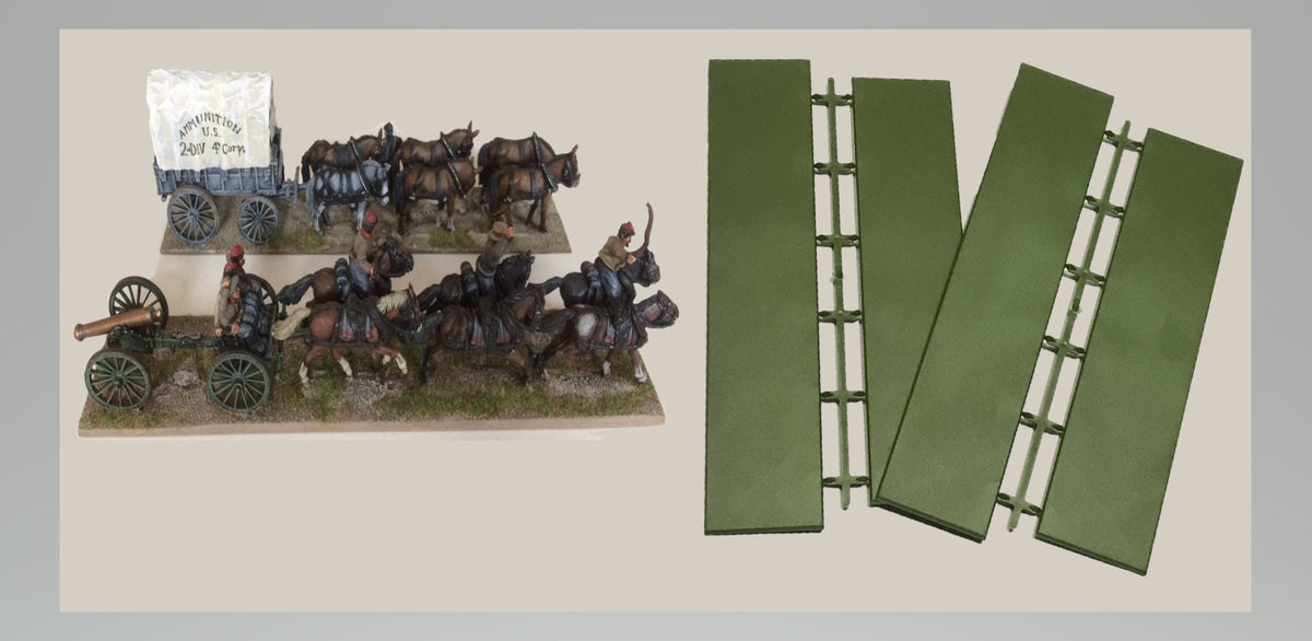 Renedra - Bases: Limber/Wagon 230 x 50mm / 210 x 50mm (2 of Each)