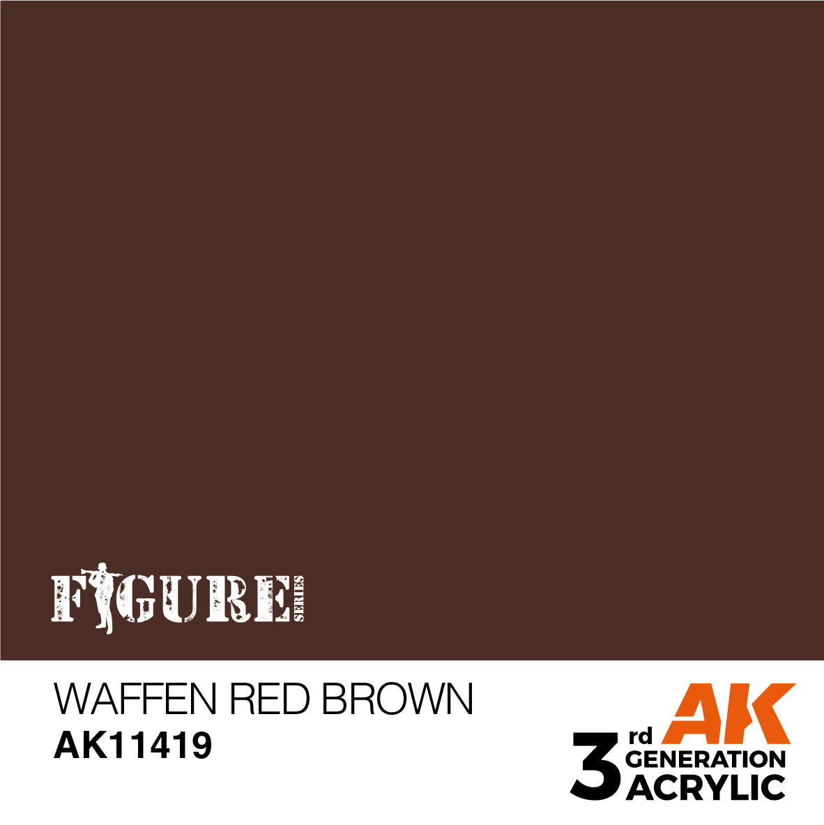 AK Interactive - 3 Gen Figures Acrylics - Waffen Red Brown 17ml