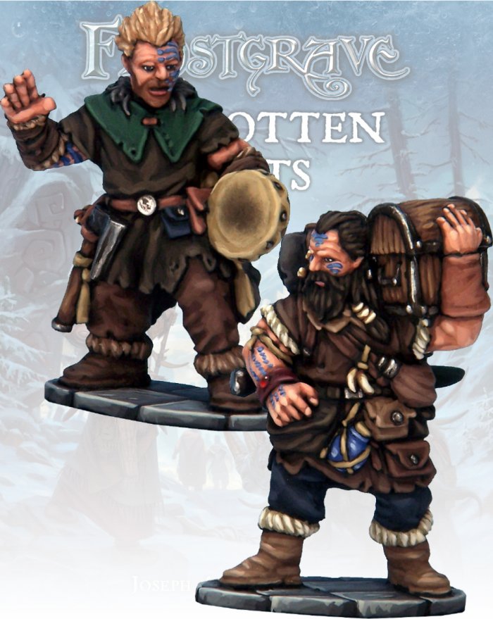 Frostgrave - Barbarian Bard & Pack Mule