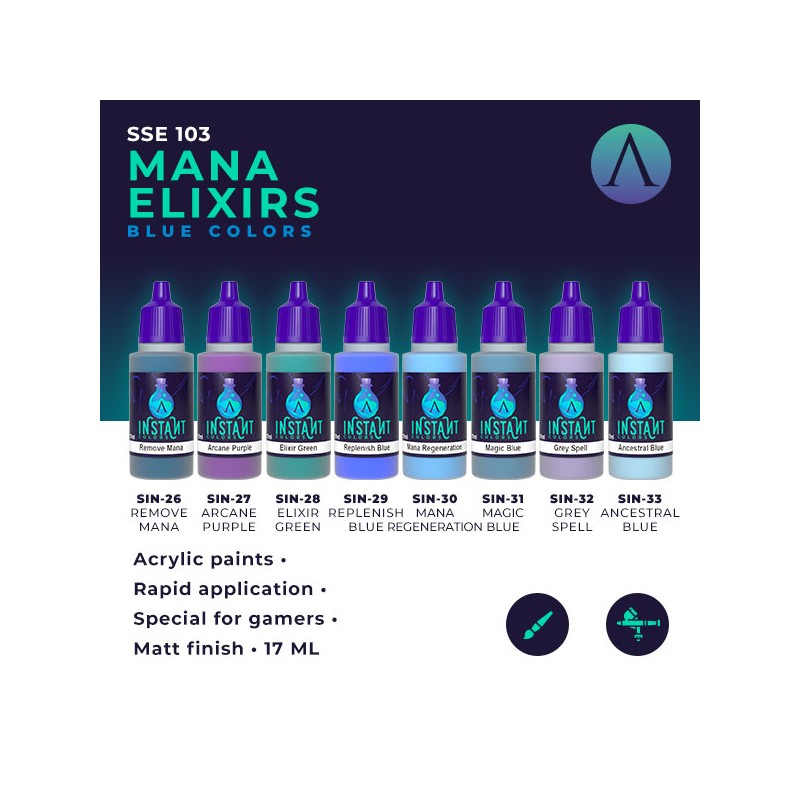 Scale 75 - Instant Colors - Mana Elixirs Paint Set