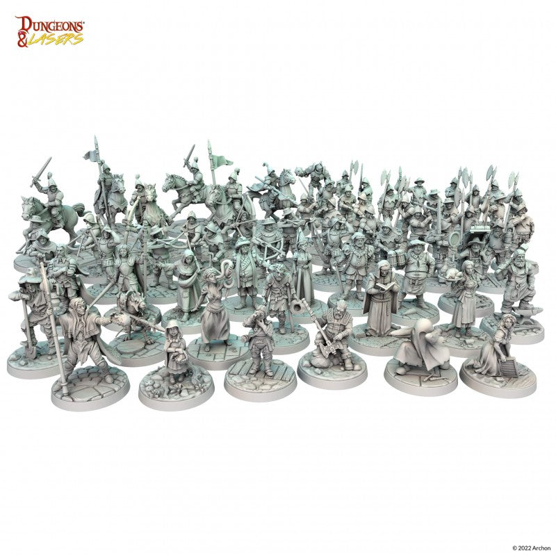 Dungeons & Lasers: Miniatures - Townsfolk Miniature Pack