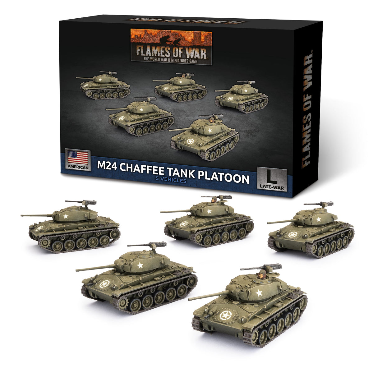 Flames Of War - American: M24 Chaffee Tank Platoon