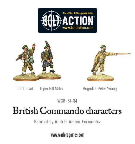 Bolt Action - Commando Characters (Lord Lovat, Piper Millin & Brigadier Young)