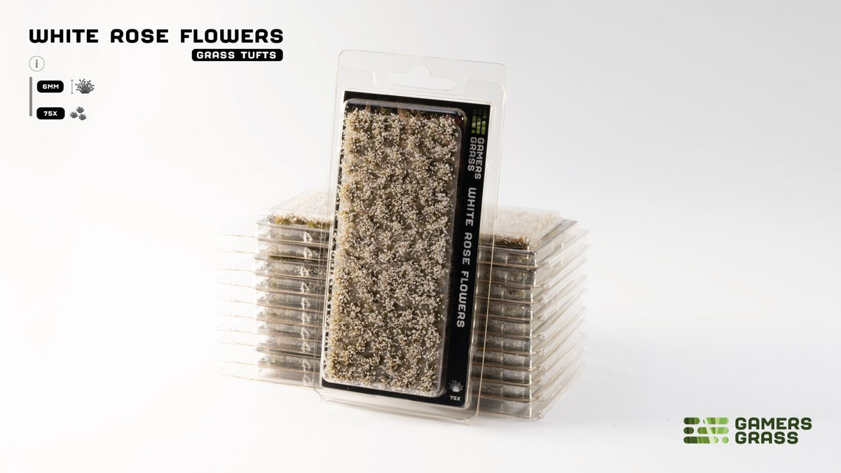 Gamers Grass - White Rose Flowers