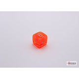 CHX 30060 Translucent Neon Orange/white Polyhedral 7-Dice Set (with bonus die)