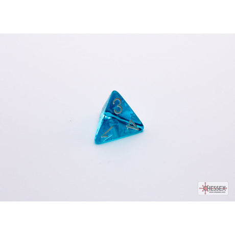 CHX 30063 Translucent Tropical Blue/white Polyhedral 7-Dice Set (with bonus die)
