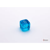 CHX 30063 Translucent Tropical Blue/white Polyhedral 7-Dice Set (with bonus die)