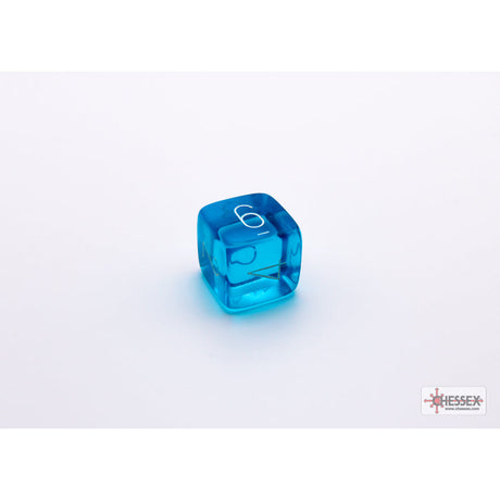 CHX 30063 Translucent Tropical Blue/white Polyhedral 7-Dice Set (with bonus die)