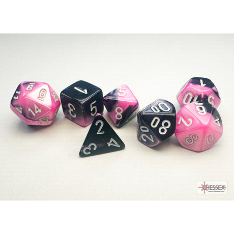 CHX 20630 Gemini Mini-hedral Black-Pink/white 7-Die Set