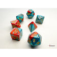 CHX 20662 Gemini Mini-hedral Red-Teal/gold 7-Die Set