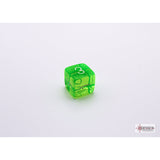 CHX 30062 Translucent Rad Green/white Polyhedral 7-Dice Set (with bonus die)