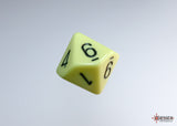 CHX 25262 Opaque Pastel Yellow/black Set of Ten d10s