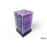 CHX 26628 Gemini Blue-Purple/gold 16mm d6 Dice Block (12 dice)