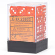 CHX 23803 Translucent 12mm d6 Orange/White Block (36)