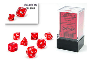 CHX 20374 Translucent Mini Red/White 7-Die Set