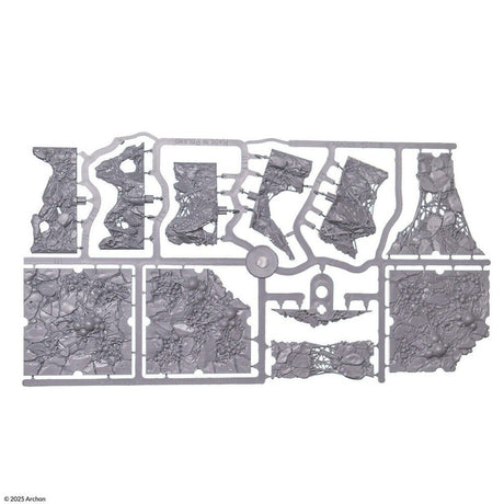 Dungeons & Lasers: Half-Height Walls - Spider Nest: Unpainted