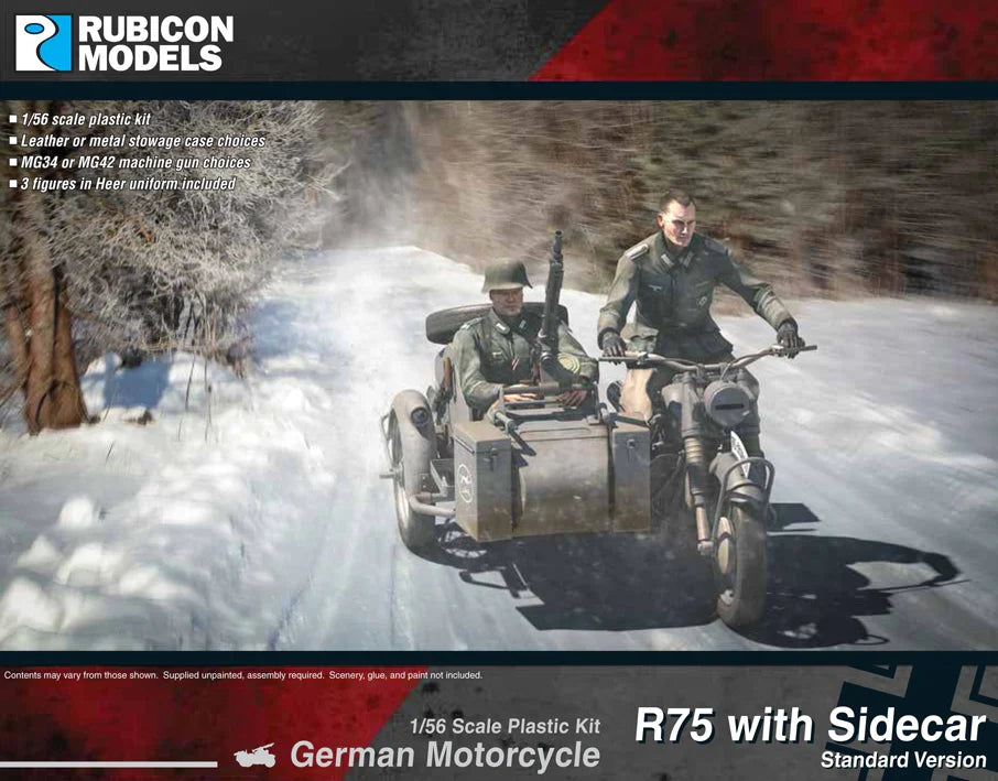 Rubicon Miniatures - R75 with Sidecar (Standard Version)