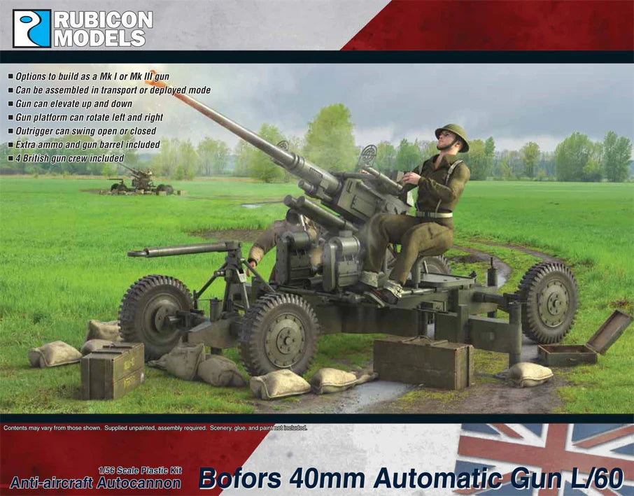 Rubicon Miniatures - Bofors 40mm Automatic Gun L/60