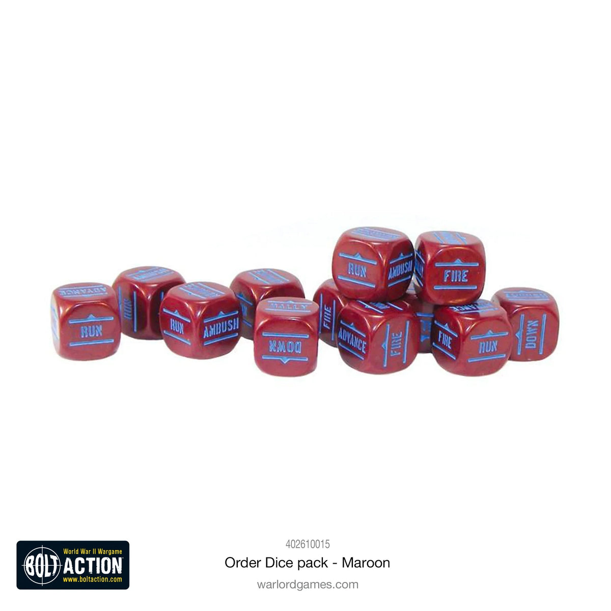 Bolt Action - Order Dice: Maroon