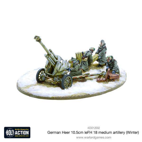 Bolt Action - German Heer 10.5cm LeFH 18 Medium Artillery (Winter)