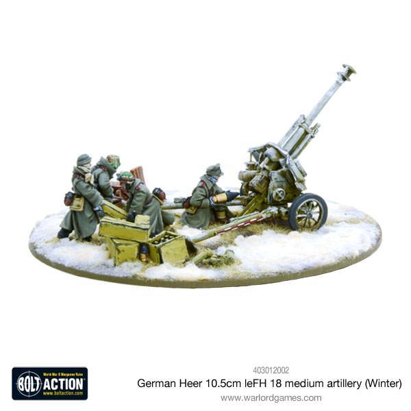 Bolt Action - German Heer 10.5cm LeFH 18 Medium Artillery (Winter)
