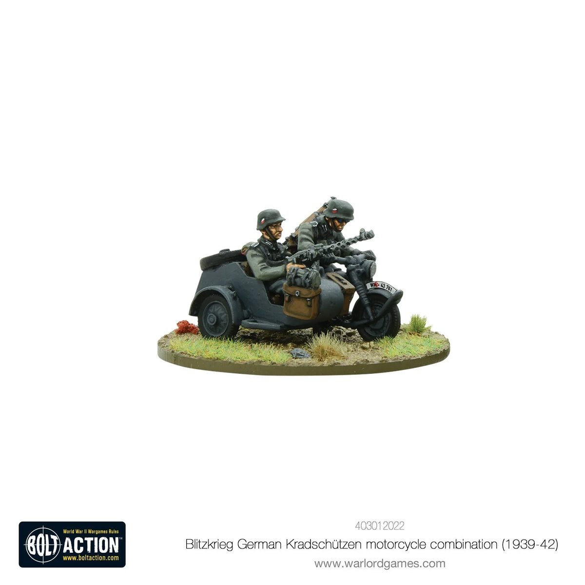 Bolt Action - Blitzkrieg German Kradschutzen Motorcycle Combination