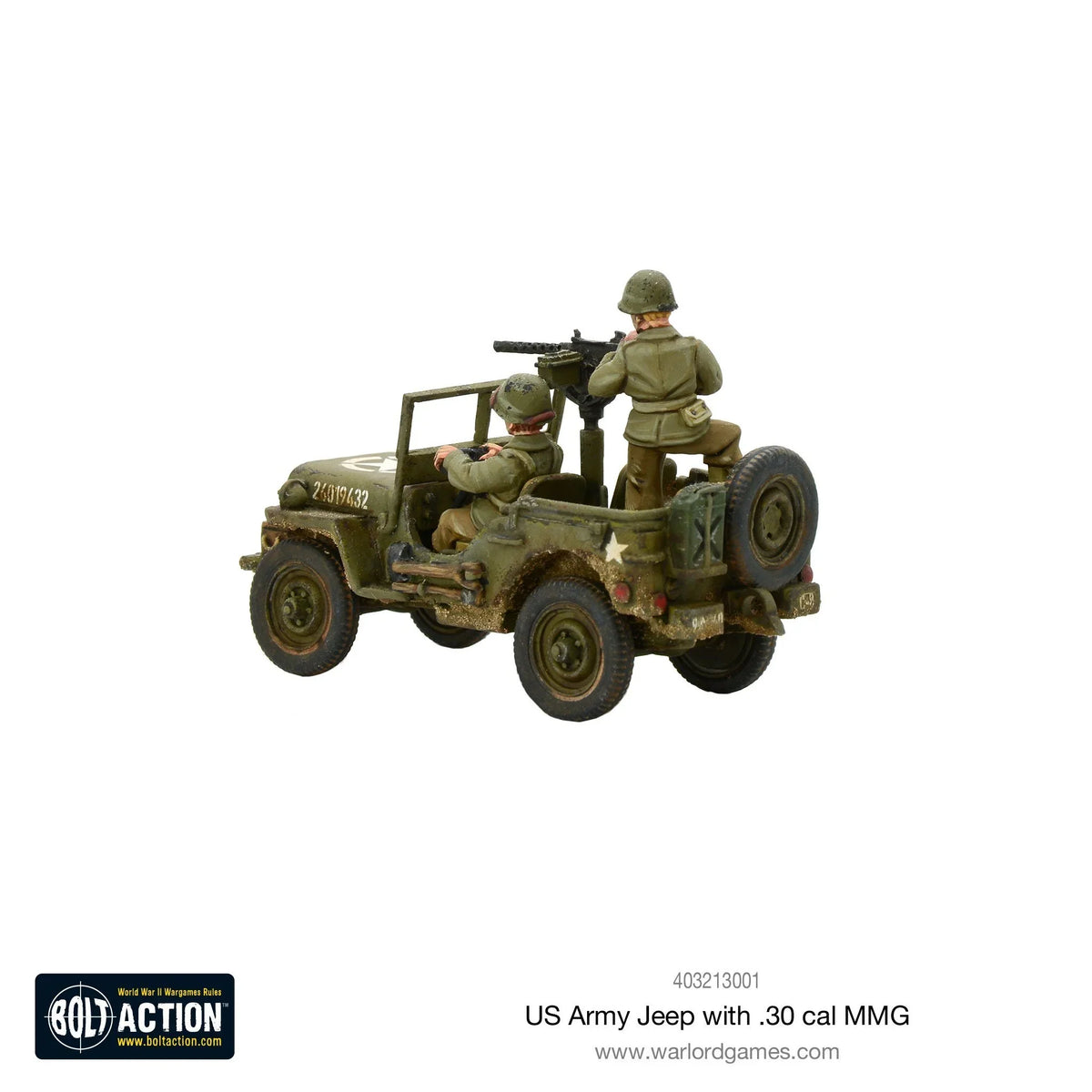 Bolt Action - US Army Jeep With 30 Cal MMG