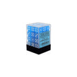 CHX 27816 Frosted 12mm d6 Caribbean Blue/White Block (36)