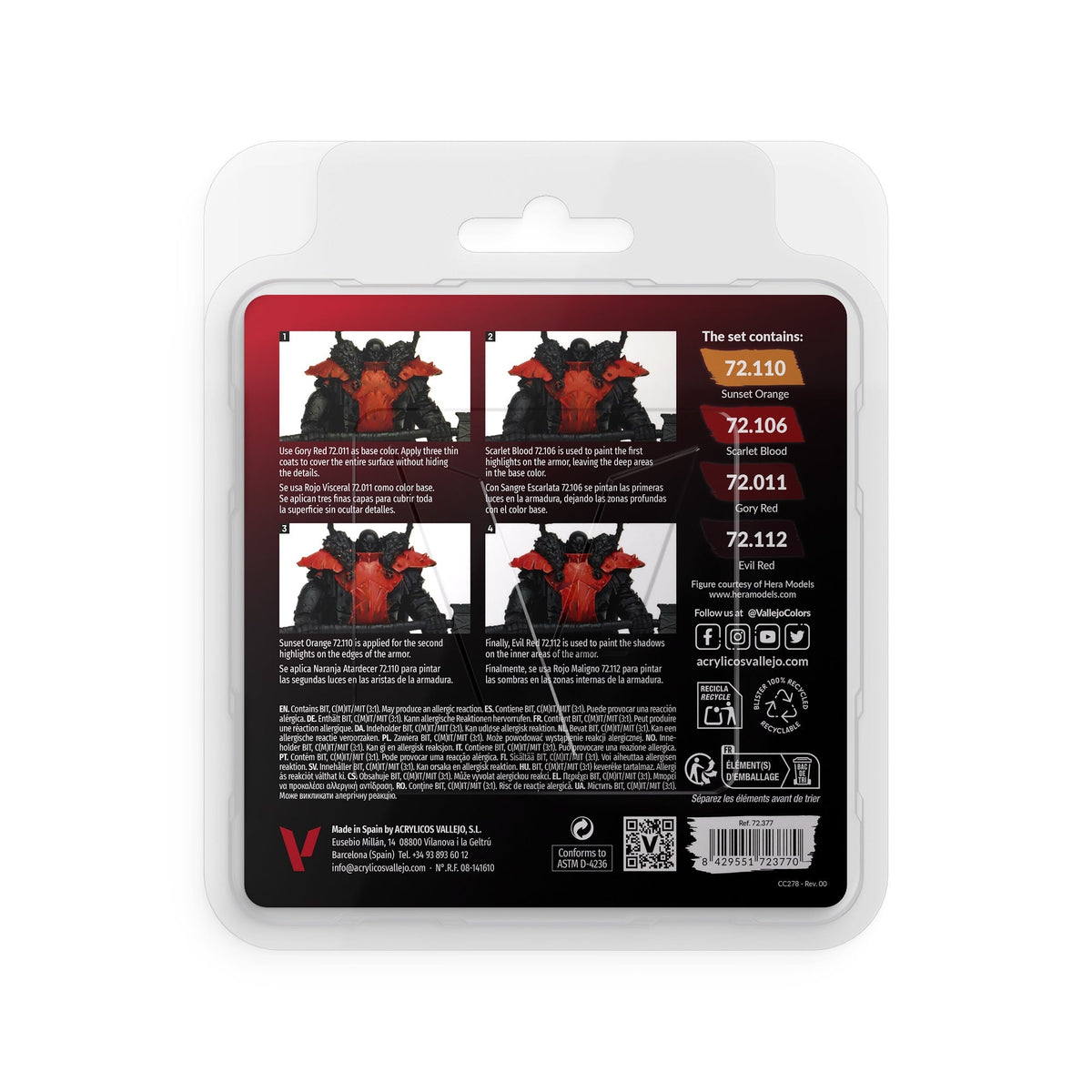 Vallejo - Game Colour - Red Color Set