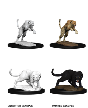 D&D Nolzurs Marvelous Unpainted Miniatures Panther & Leopard