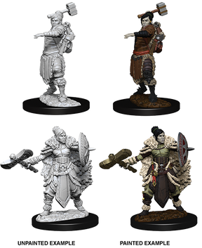 D&D Nolzurs Marvelous Unpainted Miniatures Female Half Orc Barbarian