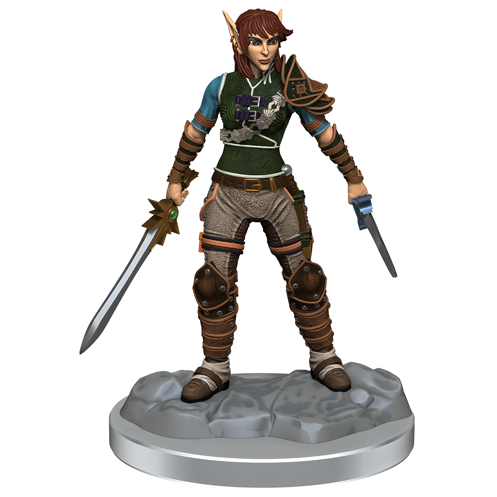 D&D Nolzurs Marvelous Miniatures Elf Rogue & Half-Elf Rogue Protege