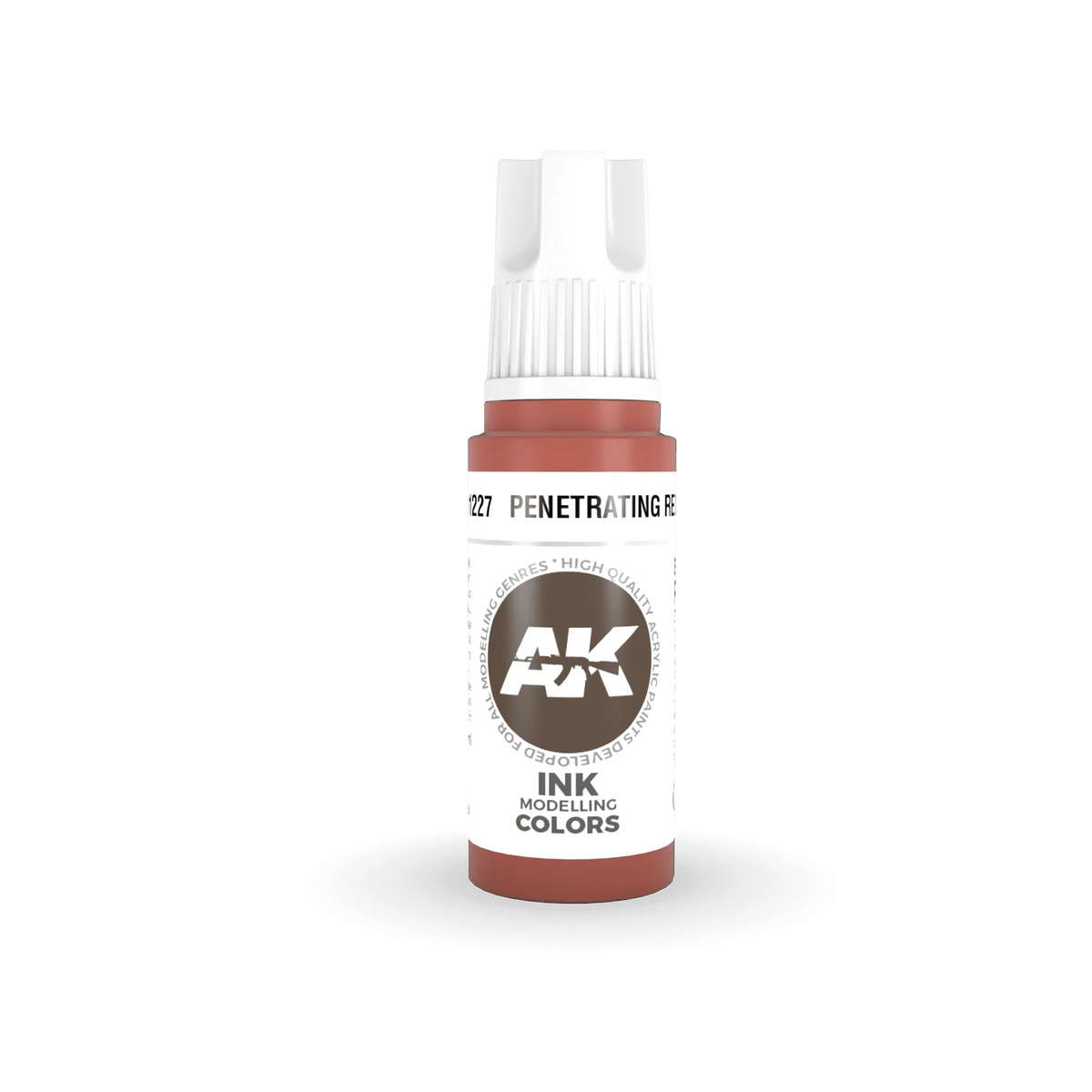 AK Interactive - 3 Gen Acrylics - Penetrating Red INK 17ml