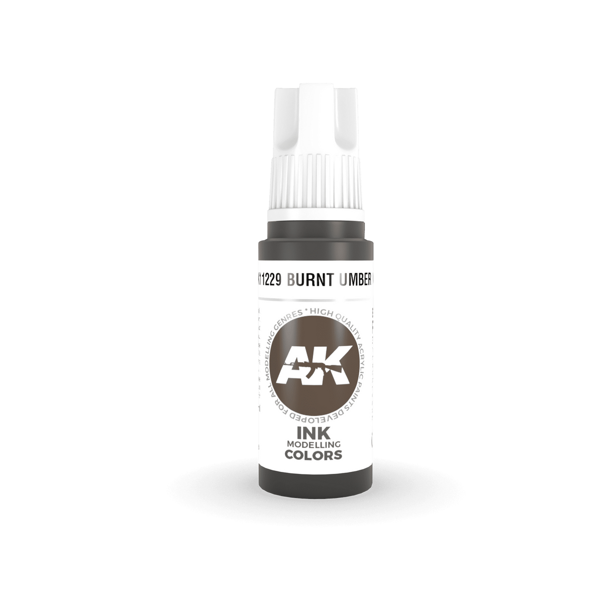 AK Interactive - 3 Gen Acrylics - Burnt Umber INK 17 ml