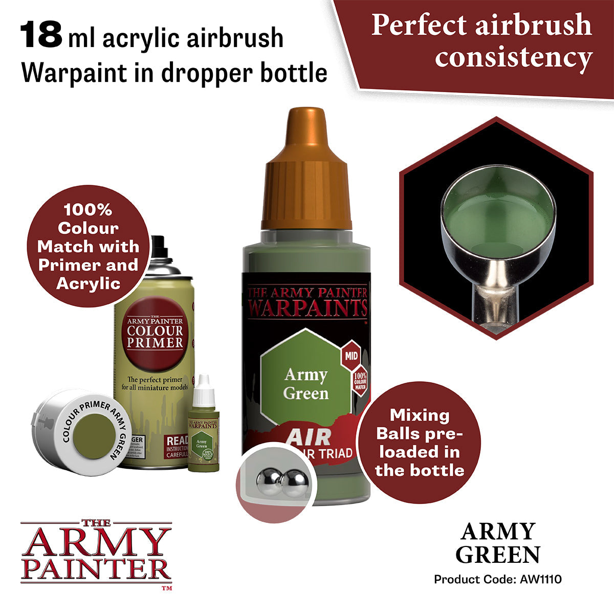 The Army Painter - Warpaints Air: Army Green