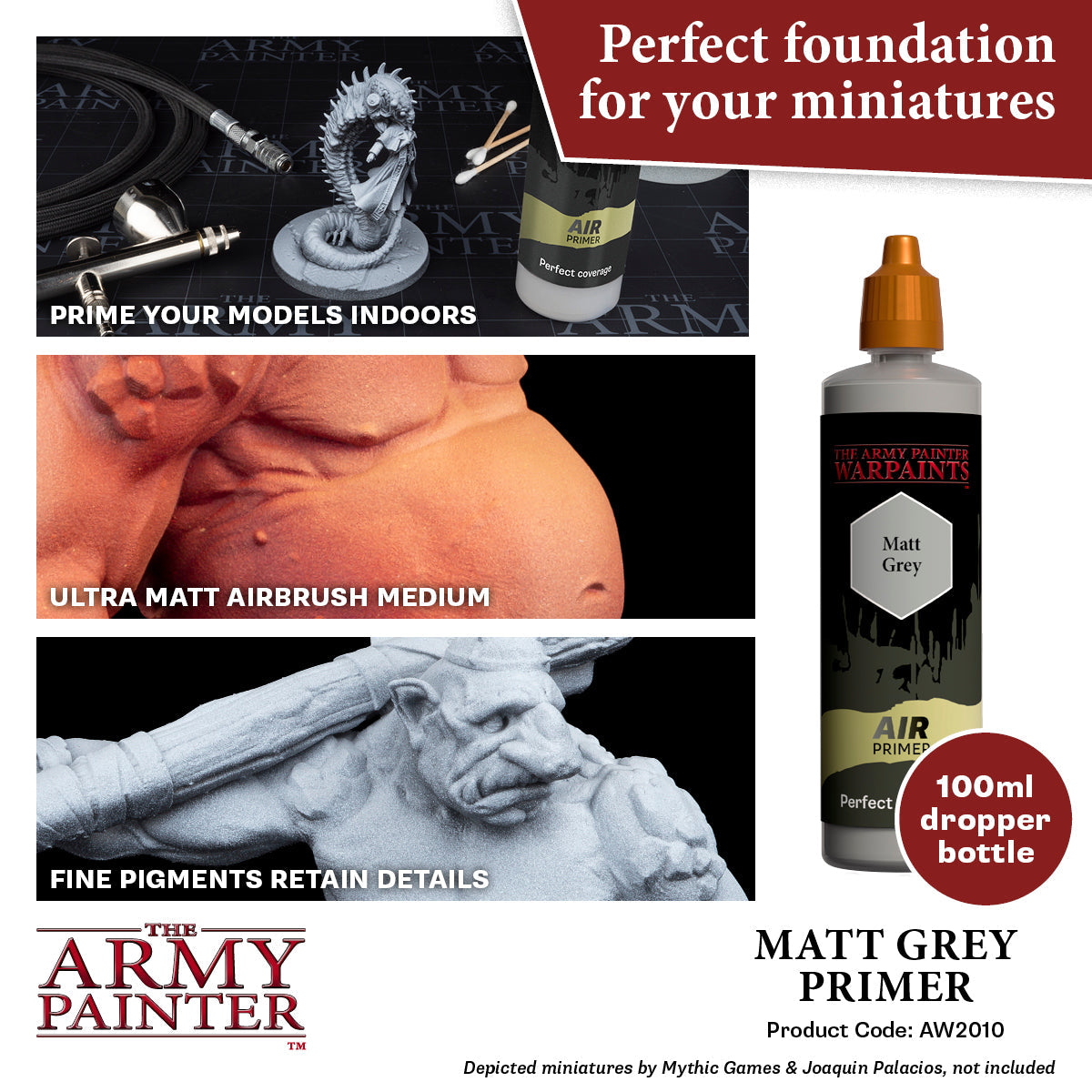 The Army Painter - Warpaints Air Accessories: Primer Matt Grey
